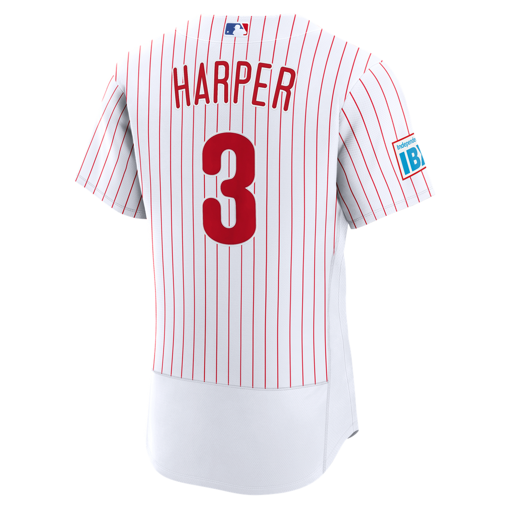 Philadelphia Phillies Bryce Harper Nike Cream Alternate Authentic Sponsor Patch Jersey