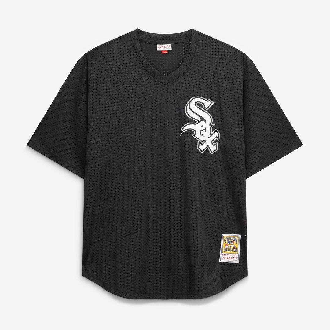 Chicago White Sox Bo Jackson Mitchell & Ness Black Cooperstown Collection Big & Tall Mesh Batting Practice Jersey