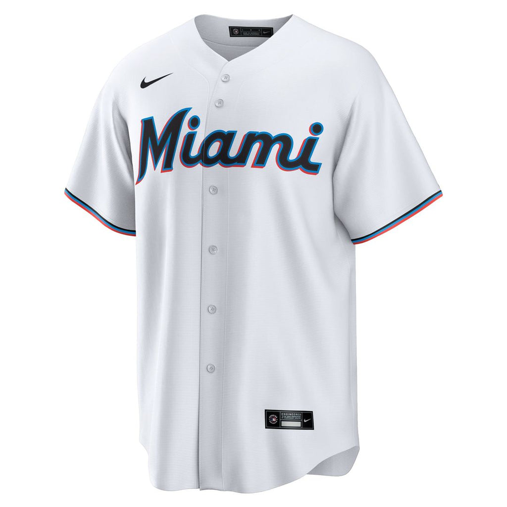 Miami Marlins Connor Norby Nike White Home Replica Jersey